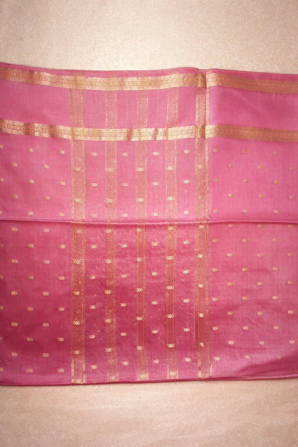 Semi-Raw Silk Zari Butti - Retttapet Border 
(Dusty Mauve)