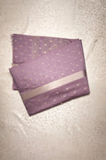 Semi-Raw Silk Zari Butti - Smoky Lavender