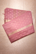 Semi-Raw Silk Zari Butti - Dusty Rose