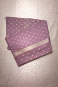 Semi-Raw Silk Zari Butti - Mauve Grey