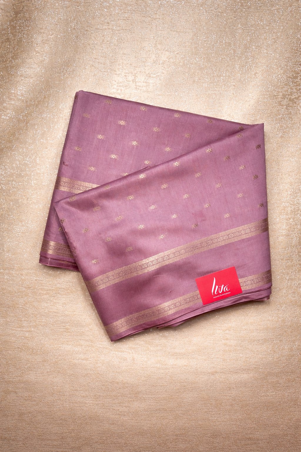 Semi-Raw Silk Zari Butti - Retttapet Border 
(Muted Lilac)